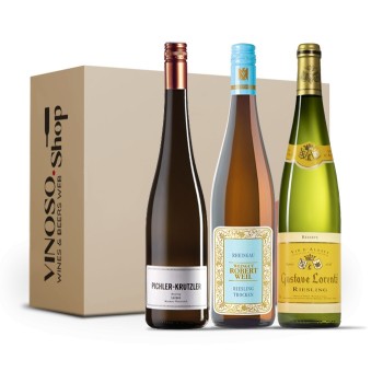 3 Bottles of white wine from Alsace-Wachau-Rheingau