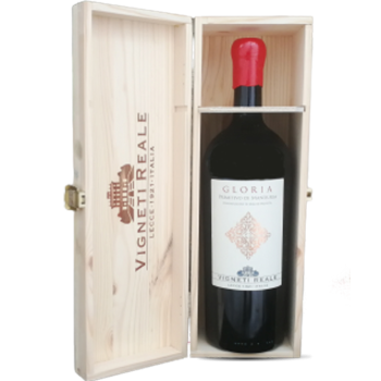 Primitivo di Manduria Doc Gloria 2021 Magnum Vigneti Reale Wooden Box
