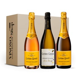 3 BOTTIGLIE DI CREMANT D'ALSACE Brut-Rosé-Zero Gustave Lorentz 0,750 L