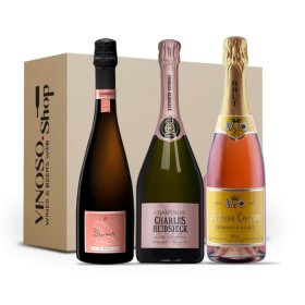3 BOTTIGLIE DI BOLLICINE ROSE' FRANCESI Champagne-Cremant Brut Rosé 0.750 L
